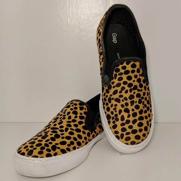 gap leopard slip on sneakers